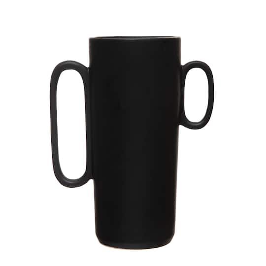 Hello Honey® 10" Decorative Flower Vase with Asymmetrical Handles